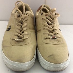 US Polo Assn Shoes Tan/Beige Canvas Sneakers